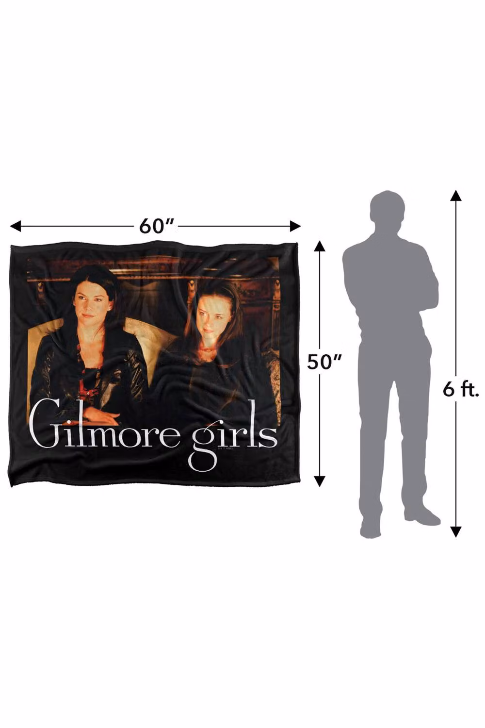 Warner Bros. Gilmore Girls Silky Touch Super Soft Fleece Throw Blanket, Multicolour, W: 152 cm, D: 127 cm – 8