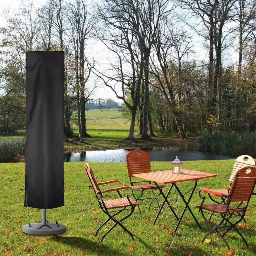 Kelvenix Black Polyester Fabric Patio Parasol Protective Cover – 3