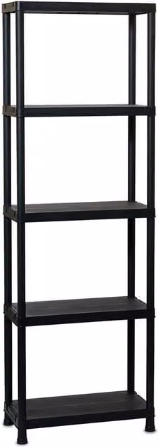 Toomax Universal Pro Tier Wall Mounted Garden Shelving in Black Plastic