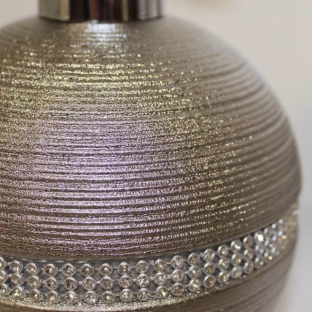 Showerdrape Sparkle Silver Resin 5-Piece Bathroom Accessory Set including Liquid Soap Dispenser – 2