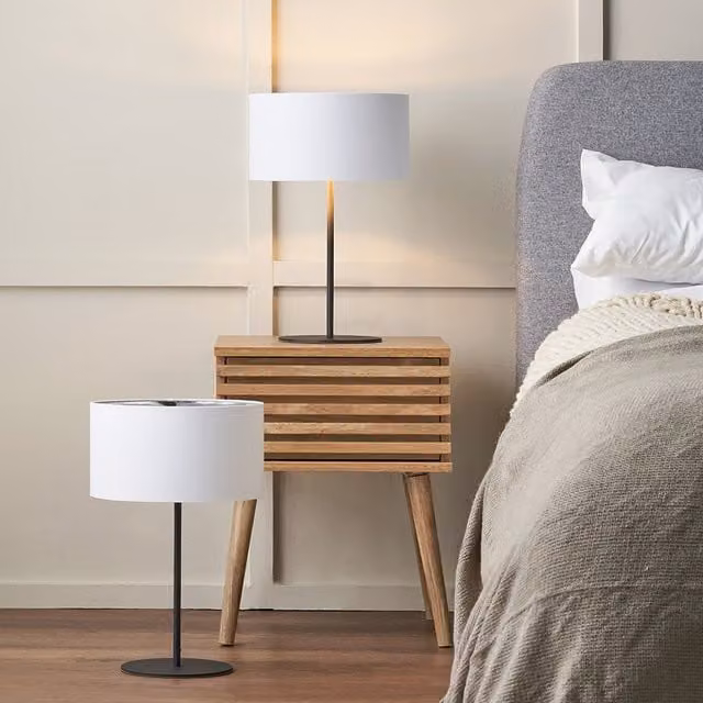Set of 2 Pacific Lifestyle Elin Contemporary White Ceramic Table Lamps