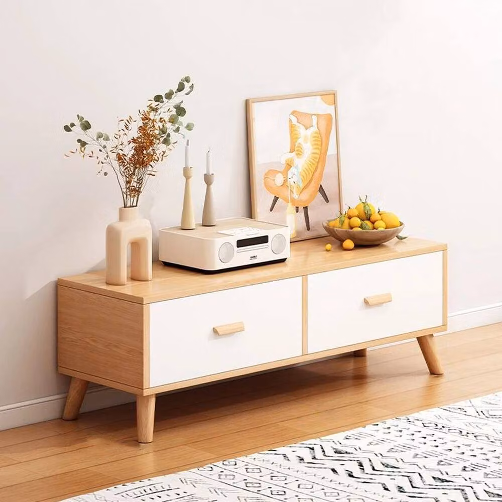 Kelvenix Brown and White TV Stand Media Storage for 55 inch Televisions – 3