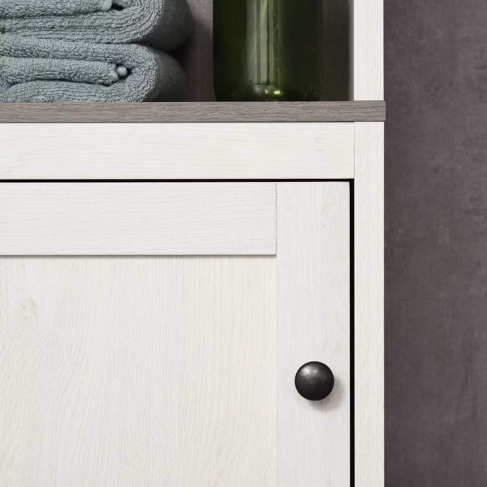 Wyld Haus Salata Tall Bathroom Storage Cabinet in Antique White with Mirror and Internal Shelves, H 161 x W 32 x D 30 cm – 5