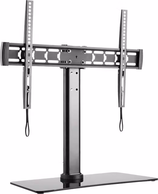 Alphason Modern Matt Black Table Top TV Stand for 32-55 inch Televisions