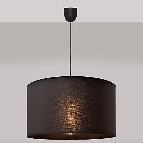 Netlighting Helam Alba Cylindrical Pendant Ceiling Light Black – 2