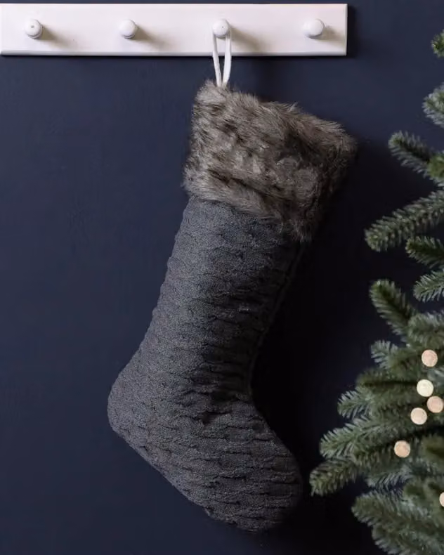 Dibor Set of 4 Grey Nordic Sweater Knit Christmas Stockings – 3