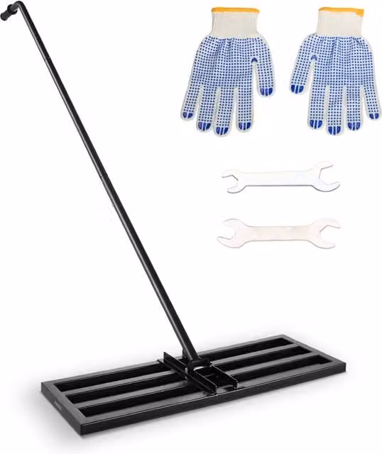 VonHaus Lawn Levelling Rake 2M in Black