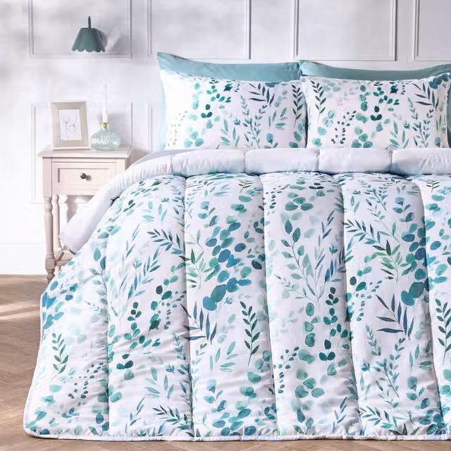 OHS Floral Double Duvet Set with Pillowcase, 10.5 TOG, Multicolour