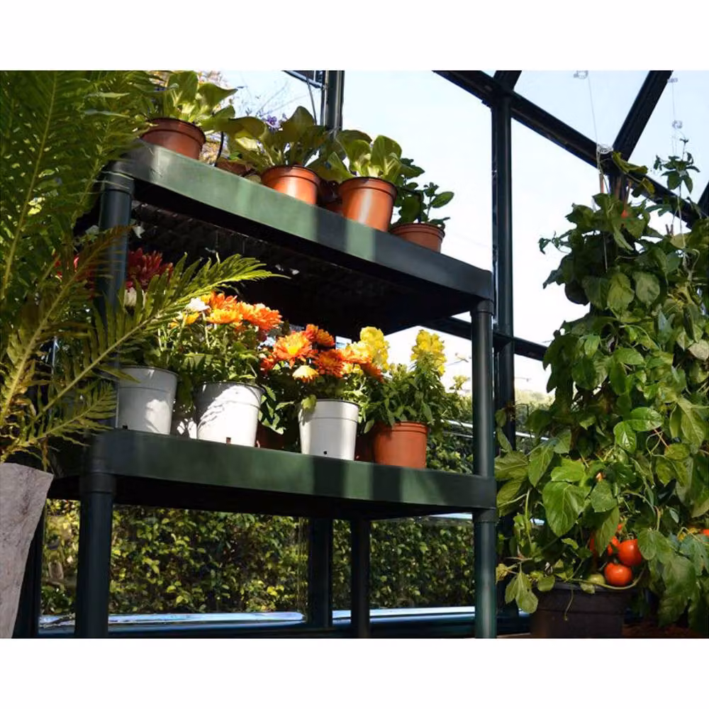 Palram Two Tier Green Greenhouse Staging, W/D/H: 79.7 x 39.8 x 85.1 cm – 8
