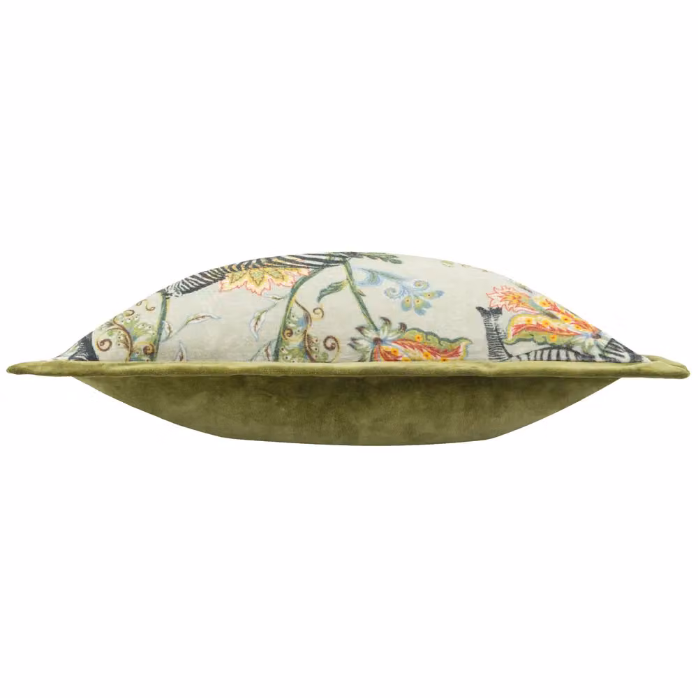 Wylder Tropics Sundara Printed Velvet Cushion in Green, W/D/H: 50 x 50 x 50 cm – 3