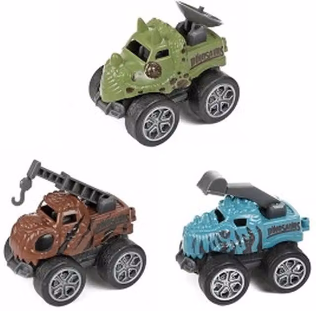 UMKYTOYS Dinosaur Dino Truck Carrier Toy Set for Kids in Multicolour and Green