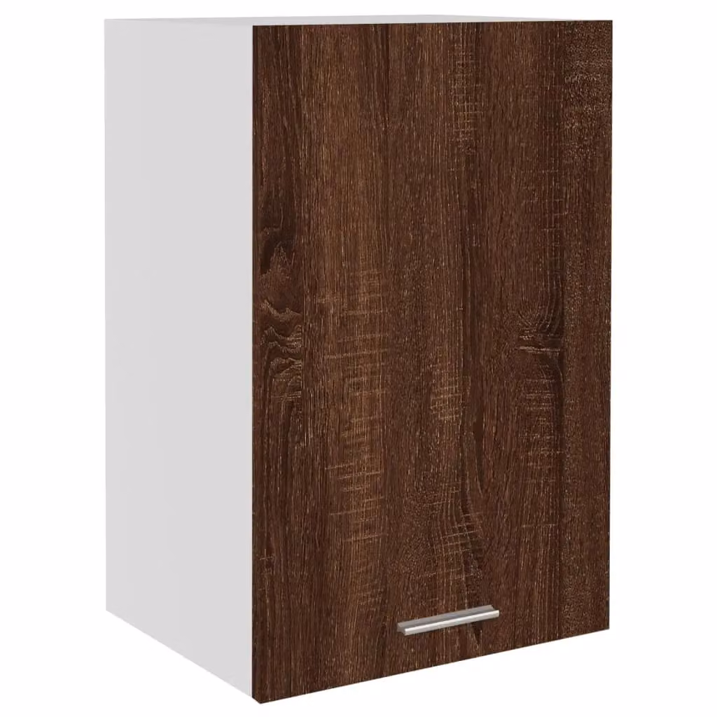 Berkfield Home Modern Wall Mounted Hanging Kitchen Cabinet in Brown Oak, W/D/H: 39.5 x 31.0 x 60.0 cm – 2
