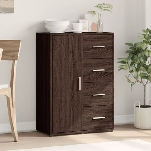 vidaXL Modern Sideboard in Brown Oak, W/D/H: 60 x 31 x 84 cm – 3