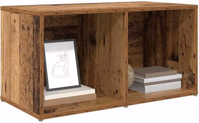 Berkfield Home Rustic TV Cabinet with Storage in Brown Engineered Wood