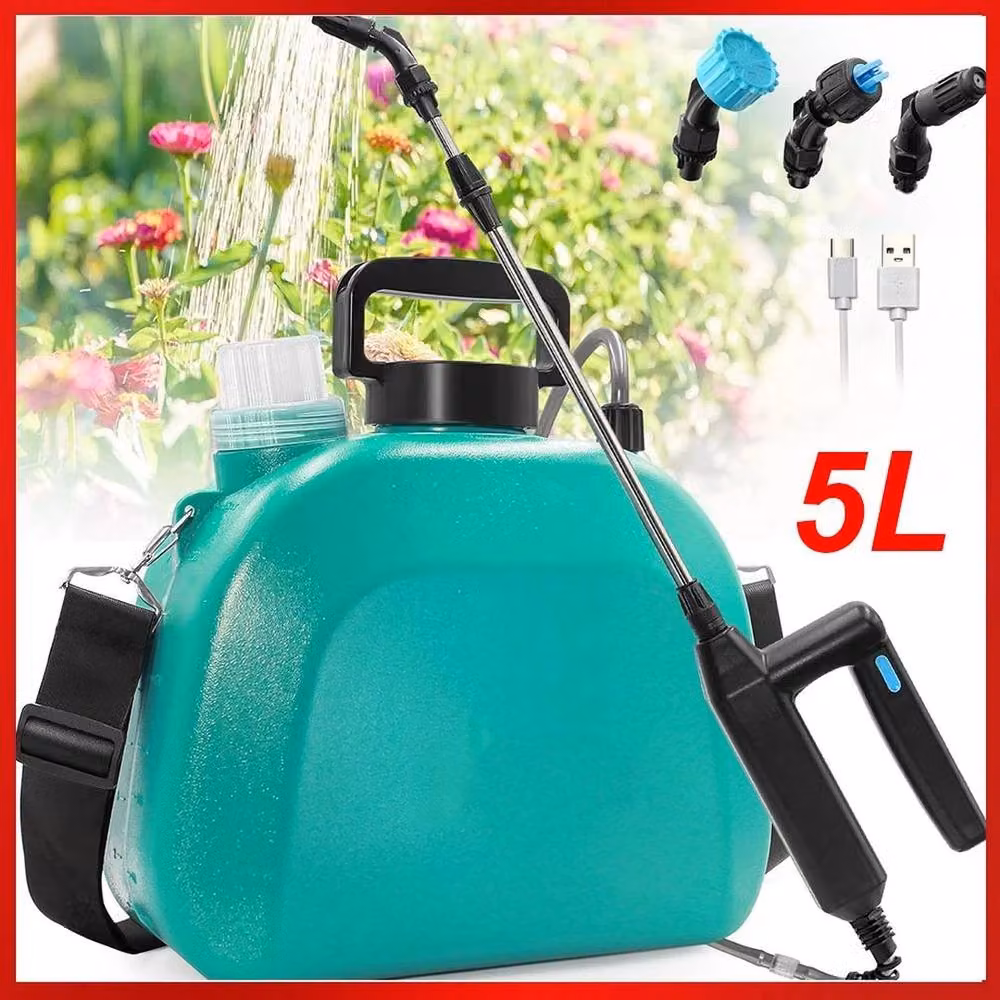 KORVIXA 5L Garden Pressure Sprayer Knapsack with Rechargeable Electric Pump, Green – 4