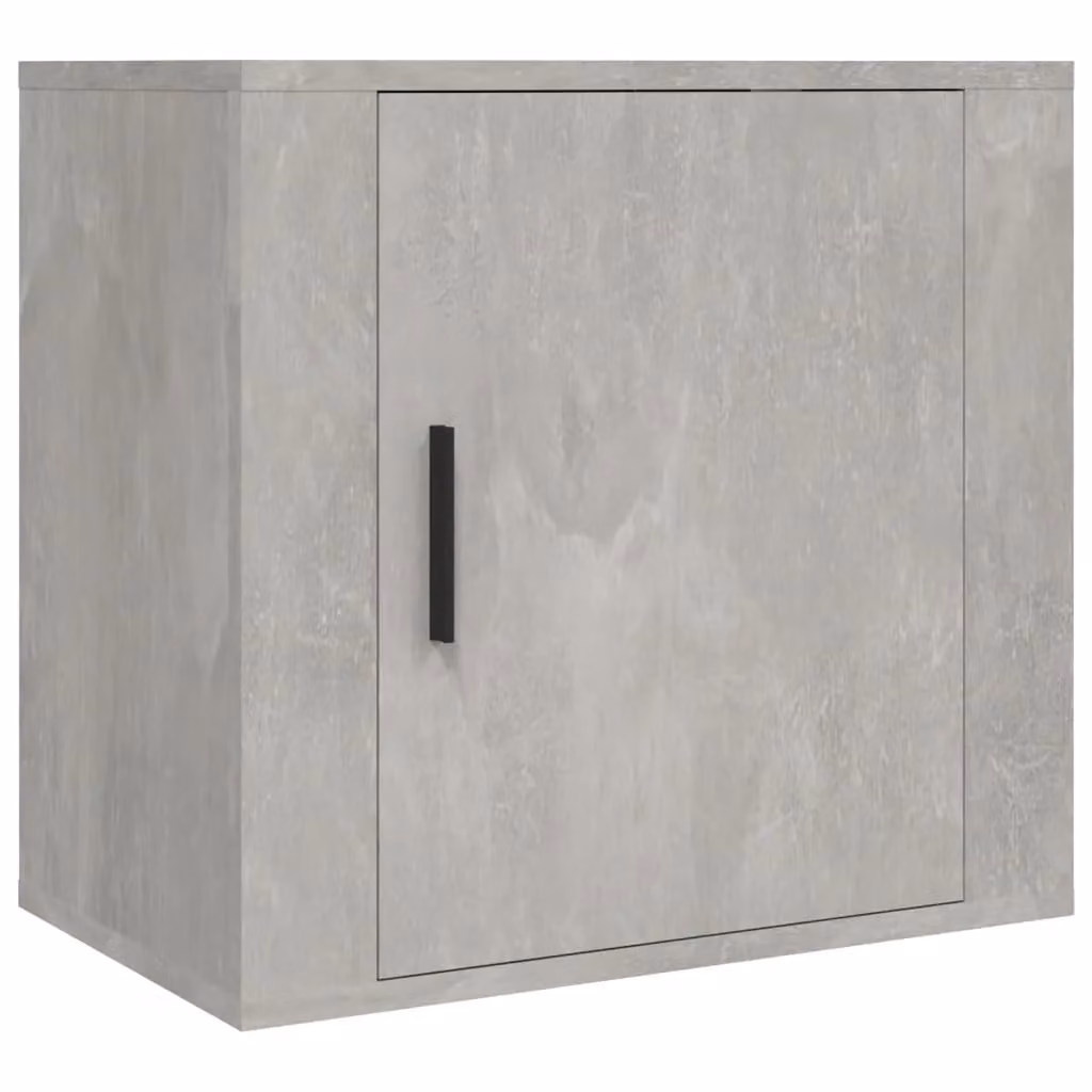 Berkfield Home Wall-mounted Bedside Cabinet in Concrete Grey, W: 50 cm, D: 30 cm, H: 47 cm – 1