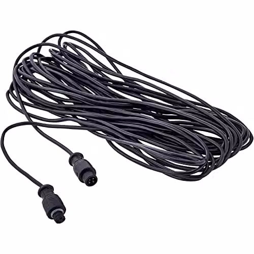 Loops 10 Metre IP67 Rated Black PVC Extension Cable for Decking Lighting