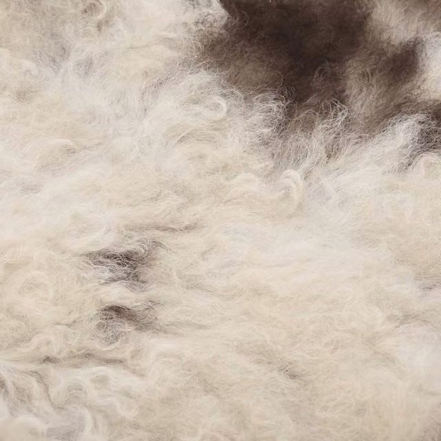 Berkfield Home Multicolour Real Sheep Leather Fur Rug, W: 70 cm, D: 100 cm – 1