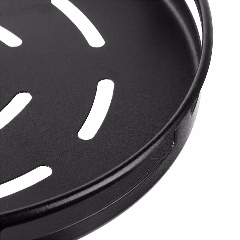 Nordara 3 Layer Rotating Metal Spice Rack Organiser, Black, W: 100 cm x D: 100 cm – 2