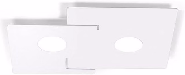 Netlighting Square Lifestyle Surface Mounted Ceiling Light in White Finish with 2x GX53 Bulbs