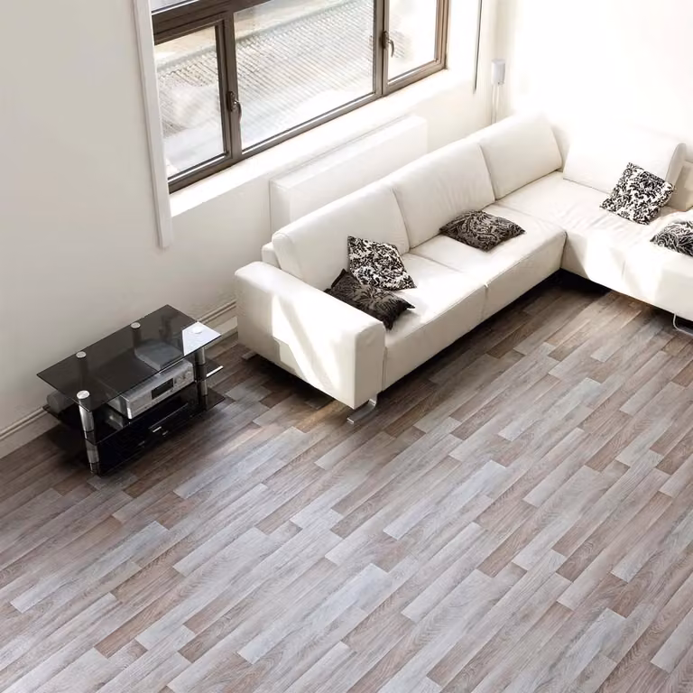Vinyl Flooring UK Light Brown Wood Effect Sheet Vinyl Flooring, W: 100 cm, L: 300 cm, Thickness: 0.28 cm