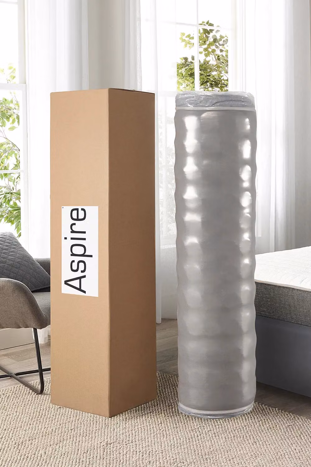 Aspire Pocket 1000 Memory Hybrid Mattress in White or Grey, Small Single – 3