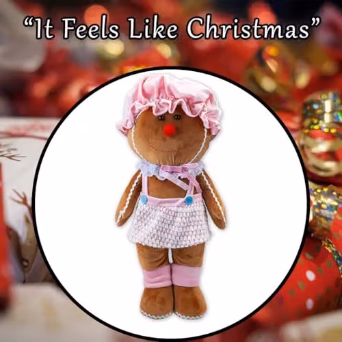 VFM e-Store Christmas Standing Gingerbread Decoration, Pink, H 50 cm x W 24 cm – 7