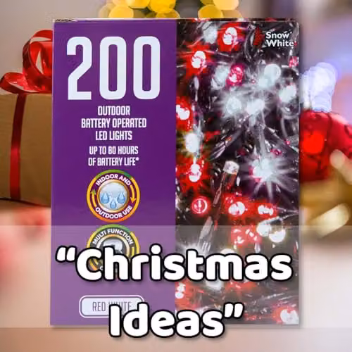 VFM e-Store Christmas String Lights with 200 Bulbs in White, Red and Multicolour – 6