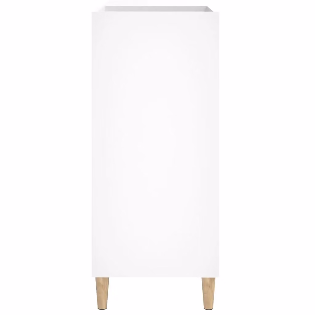 Berkfield Home Record Cabinet in White, W/D/H: 84.5 x 38 x 89 cm – 2
