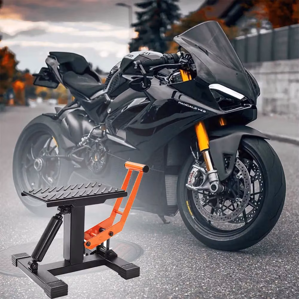 VOGREX Adjustable Hydraulic Motocross Lift Stand Steel Dirt Bike Jack in Black – 5