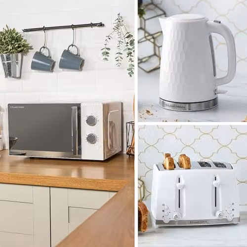 Russell Hobbs Honeycomb Kitchen Set in White – 3