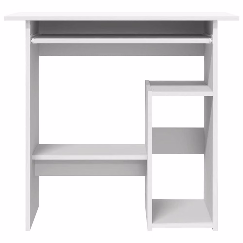 Berkfield Home Modern White Writing Desk in Engineered Wood, W/D/H: 80 x 45 x 74 cm – 3