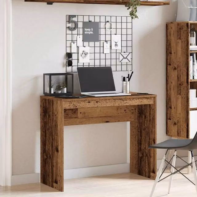 Berkfield Home Modern Computer Desk in Brown, W/D/H: 90 x 40 x 72 cm – 1