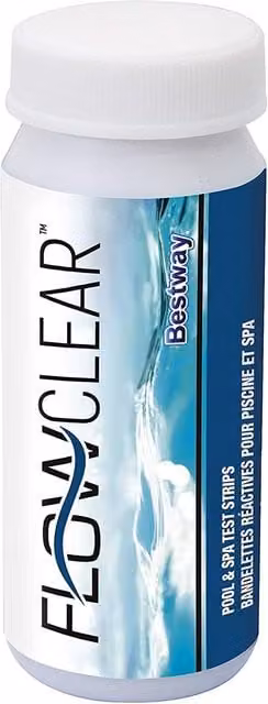 Bestway 3 in 1 Pool and Lay-Z-Spa Test Strips for Chlorine, pH and Alkalinity, 50 Count