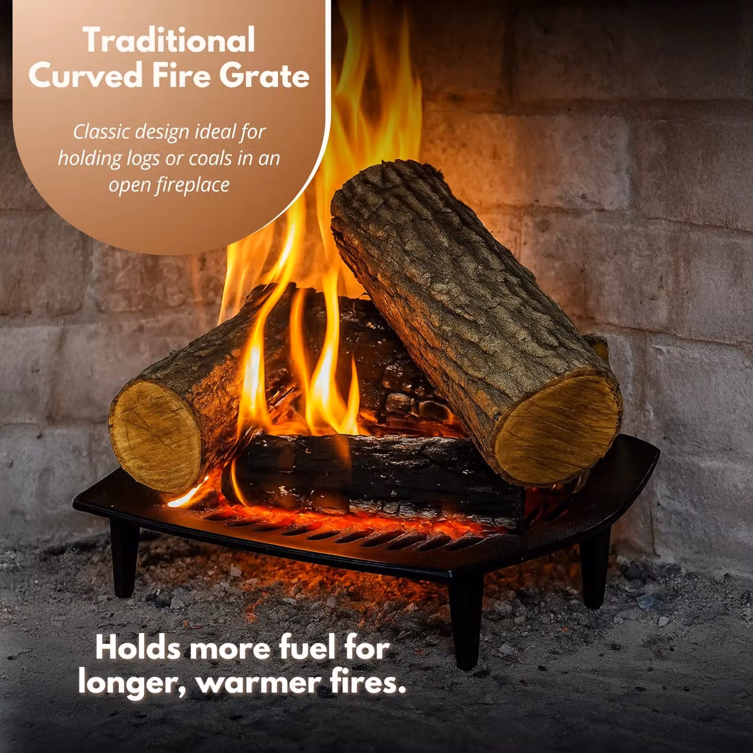 Marco Paul Black Metal Fire Grate, 40cm Diameter – 4