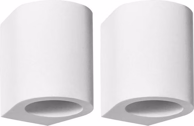 First Choice Lighting Set of 2 White Plaster G9 Wall Lights – 1
