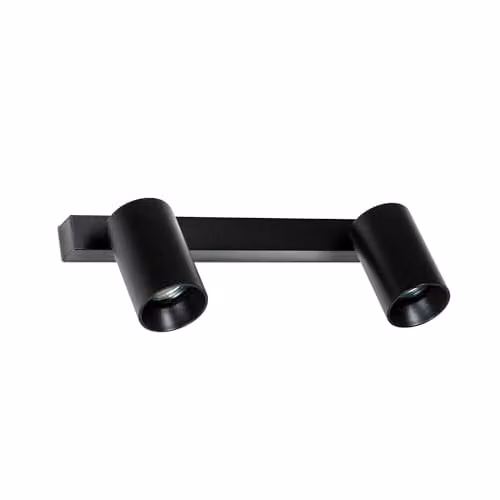 Netlighting Stan Adjustable Wall and Ceiling Lamp in Black with 2x GU10 Metal Design – 1