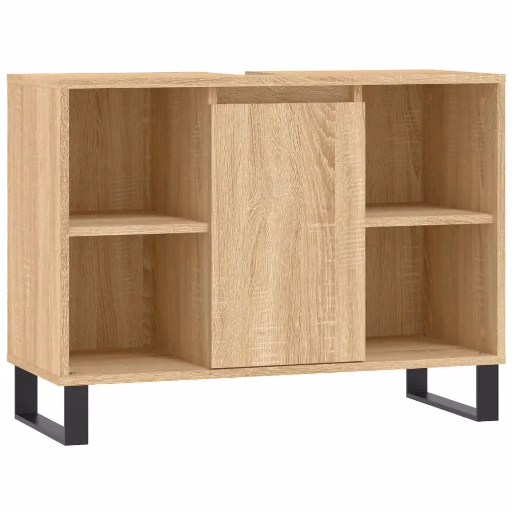 Berkfield Home Sonoma Oak Bathroom Cabinet, Brown, W: 80 cm, D: 33 cm, H: 60 cm