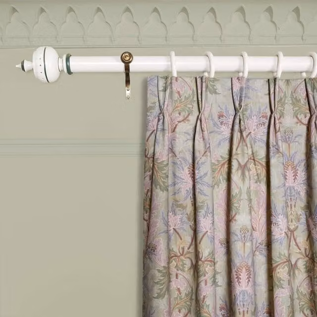 AQUIFOLIA Organic Cotton and Linen Plain Fabric Panel Curtain in Green and Multicolour