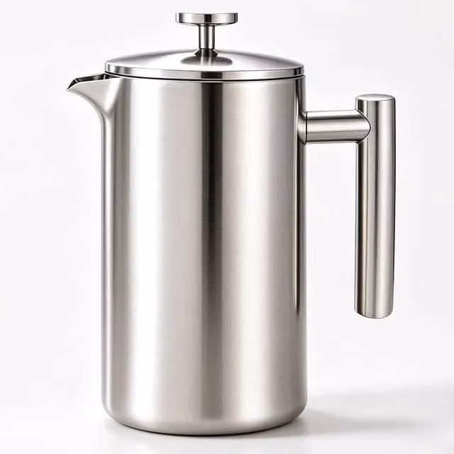 PAWNORA Silver Stainless Steel Round Coffee and Tea Filter Maker, 1000ml