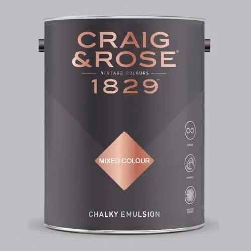 Craig & Rose 1829 Chalky Emulsion Paint in Wilkie Grey, 5 l