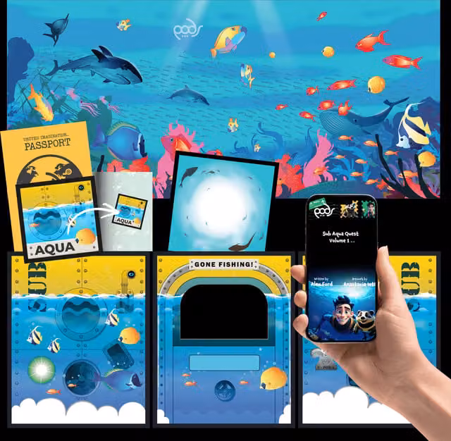 PODS Play PODSgo Adventure Jacket Set in Blackout Teal and Sub Aqua Quest Petrol Blue Sensory Gear