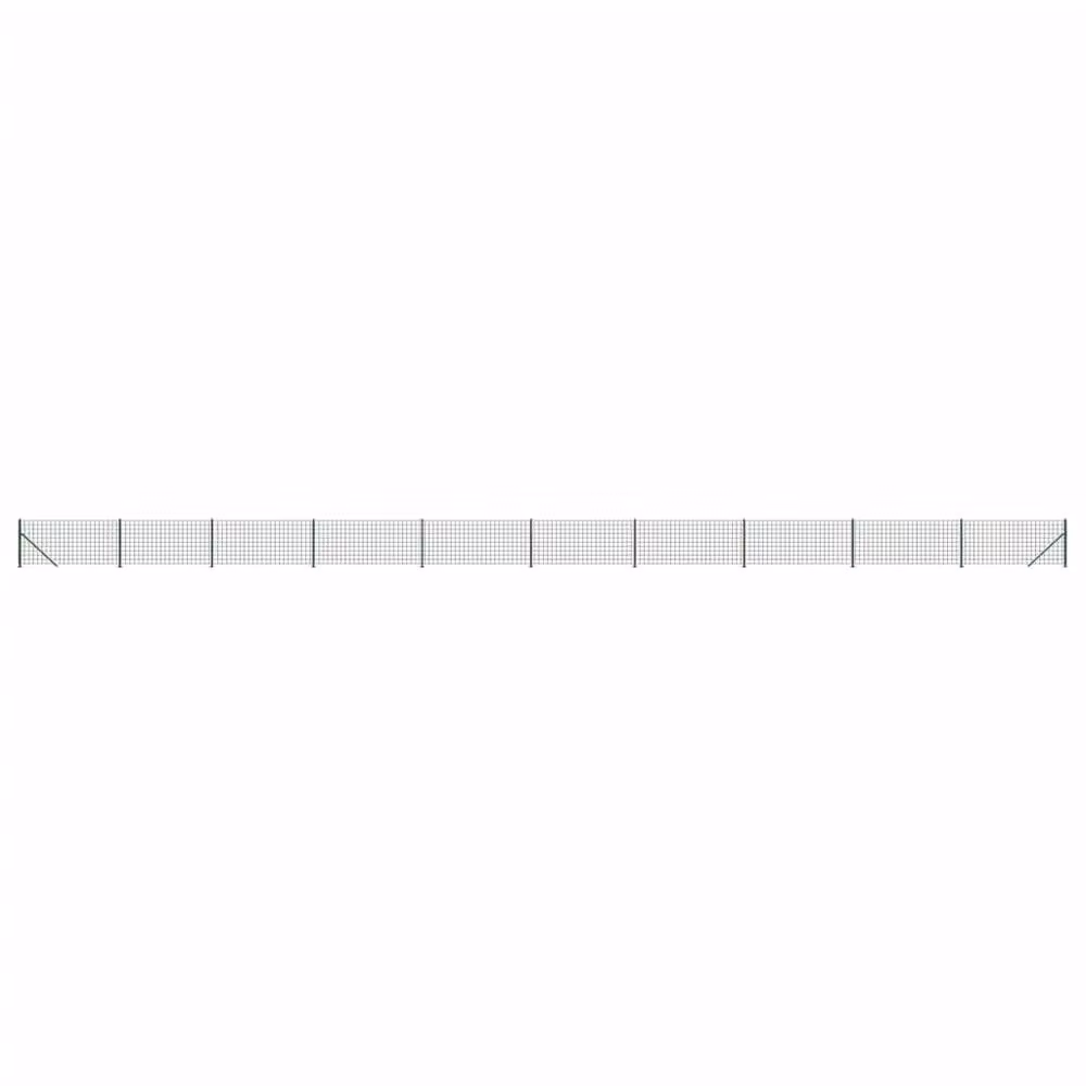 Berkfield Home Durable Green PVC Coated Galvanised Steel Wire Mesh Fence with Flange – 2