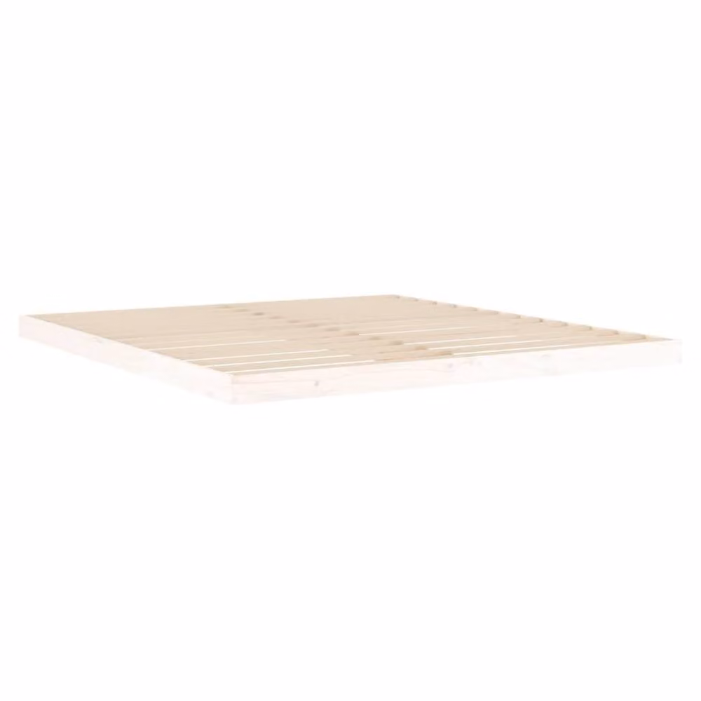 Berkfield Home Super King Solid Wood Pine Bed Frame, White, W/D/H: 180 x 200 cm – 2