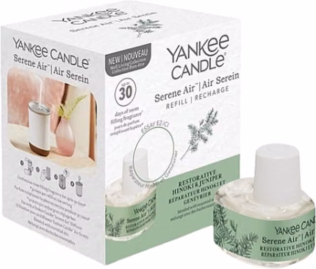 Yankee Candle Reed Diffuser Refill Pack in Hinkoki & Juniper, Clear and Green