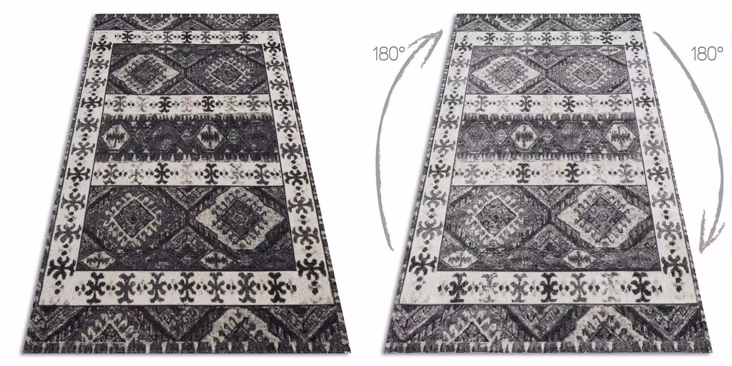 RugsX Mundo Rectangular Rug in Beige and Grey, W: 140 cm, L: 190 cm – 2