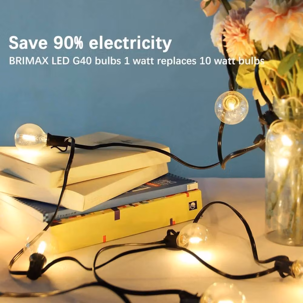 Havendro 25pcs E12 G40 LED Globe Bulbs, Warm White, Transparent Glass – 3