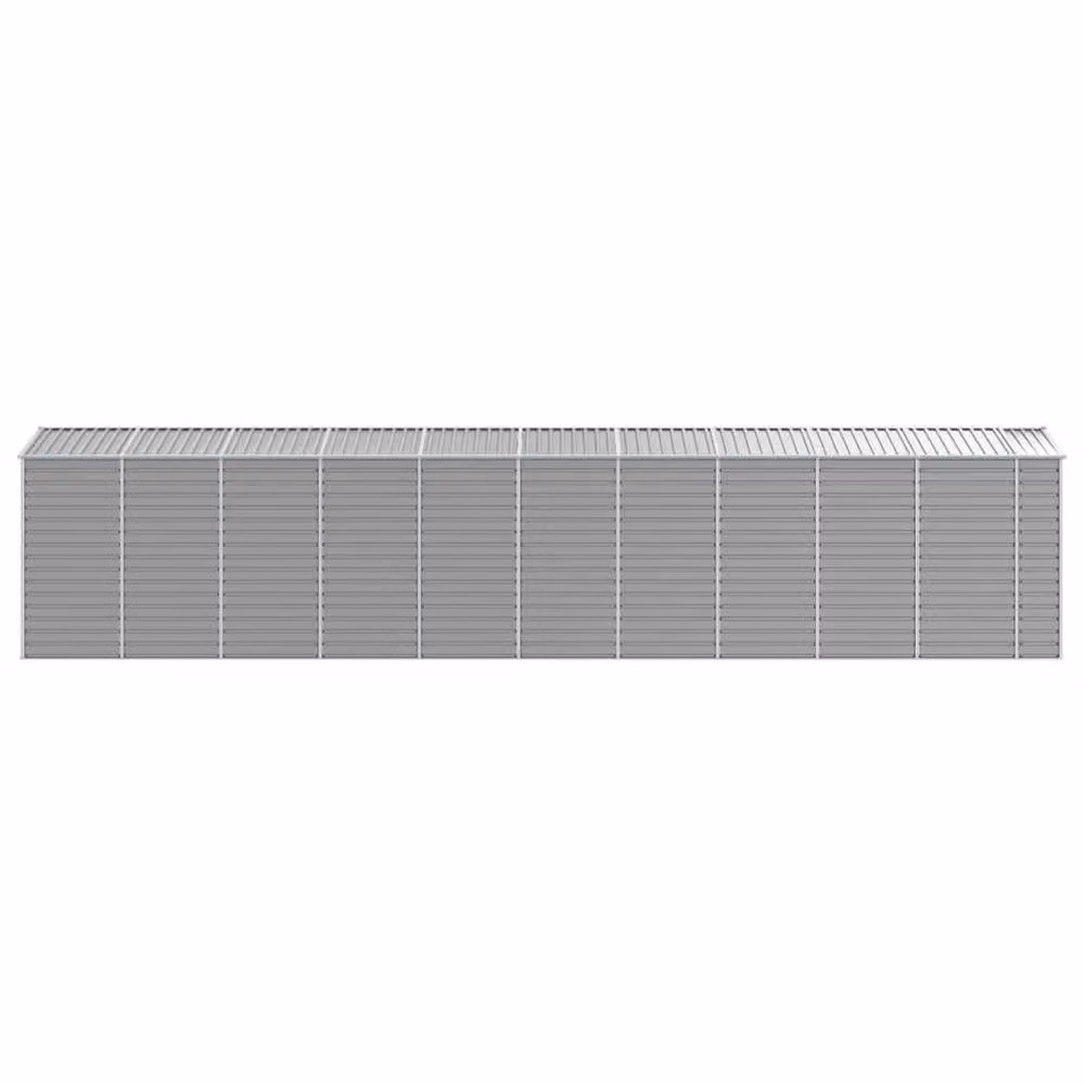 Berkfield Home Pent Garden Shed in Light Grey Galvanised Steel, W/D/H: 191 x 895 x 198 cm – 2