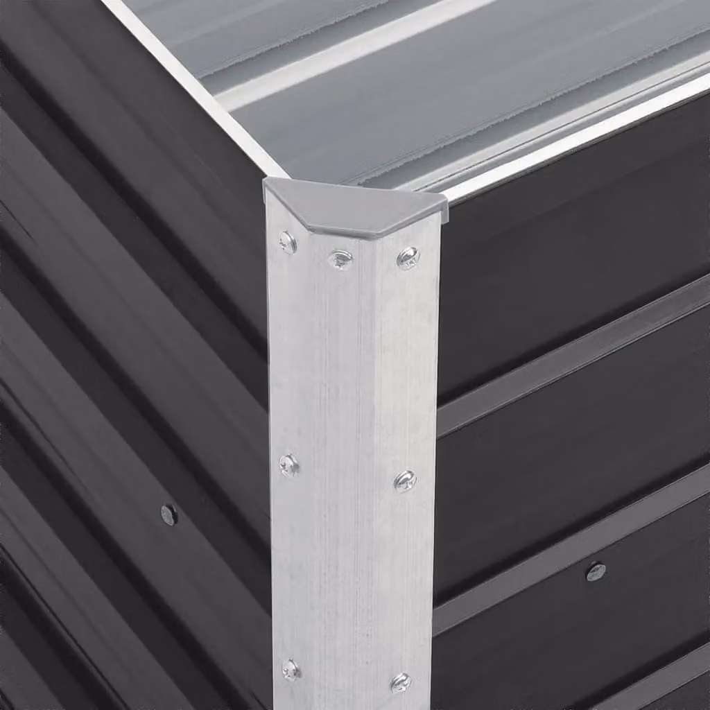 Berkfield Home Garden Galvanised Steel Raised Bed in Anthracite Black, W/D/H: 240 x 40 x 45 cm – 3
