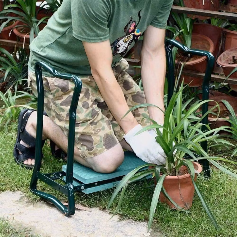 FLAVORA Easy Relax Garden Kneeler Chair and Gardening Work Stool in Green – 4
